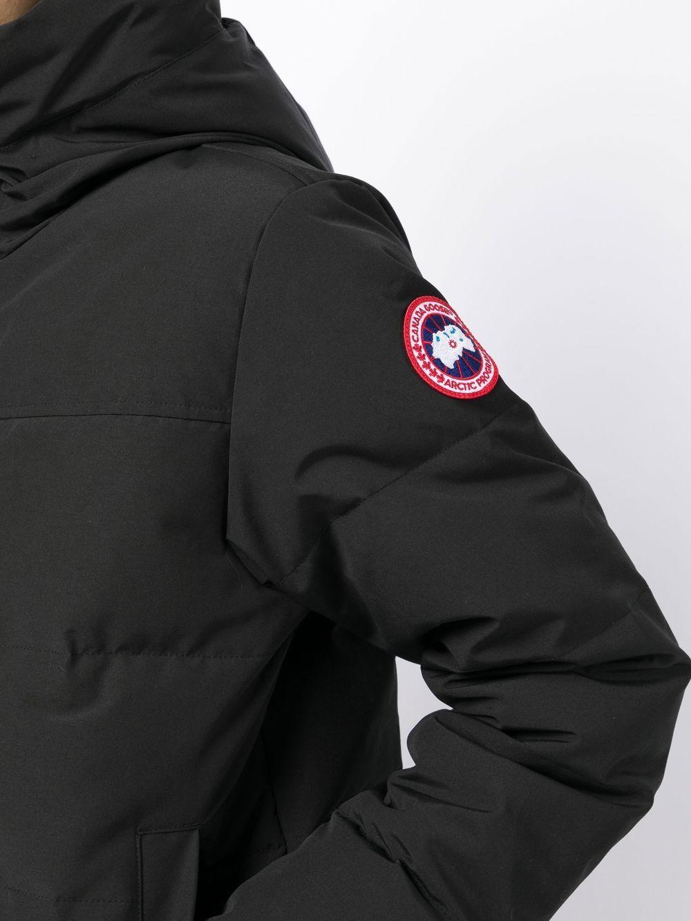 Canada Goose Logo-patch Padded Coat in Black for Men | Lyst