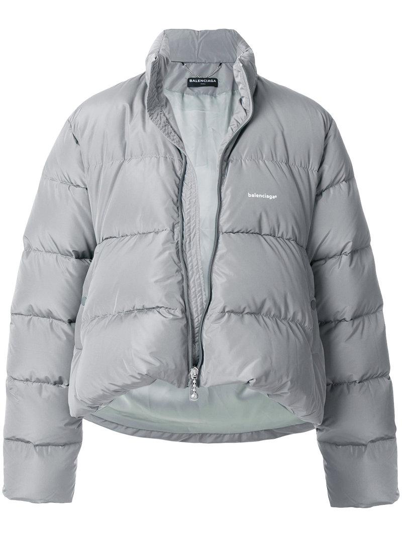 Balenciaga C Shape Puffer Jacket in Grey for Men | Lyst Canada