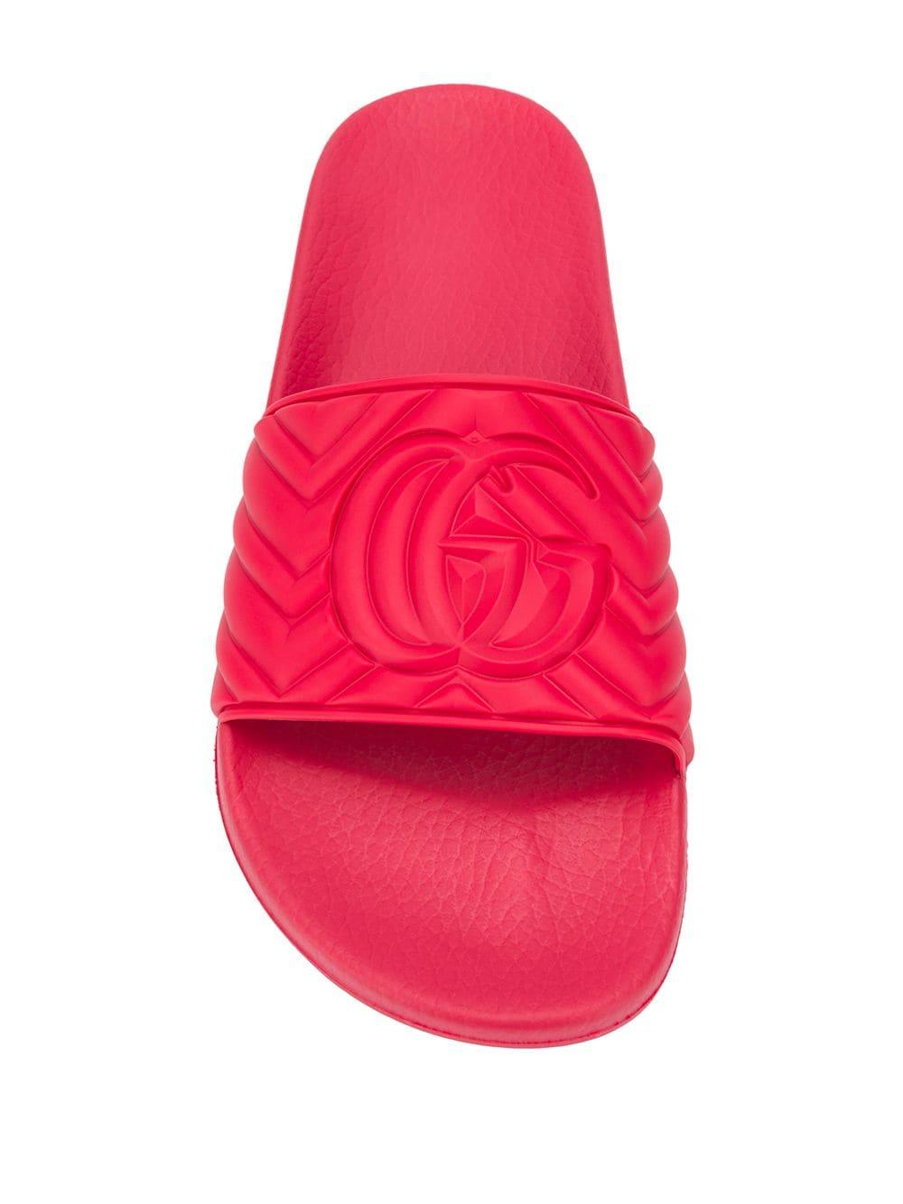 gucci double g matelassé slides
