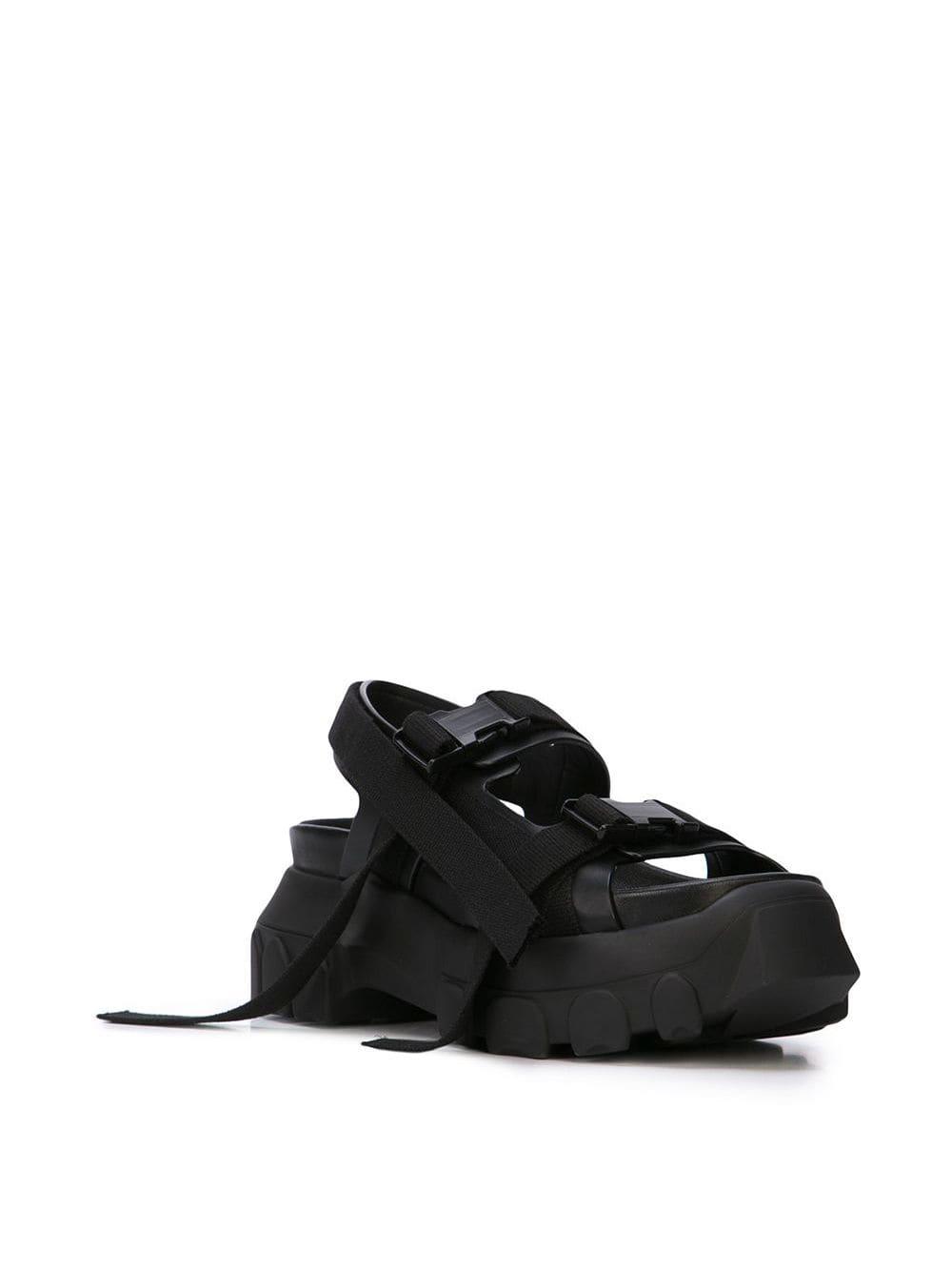 Rick Owens Babel Tractor Sandals in Black | Lyst