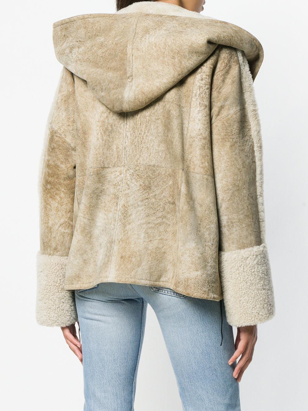 Army by Yves Salomon Fur Hooded Jacket in Natural - Lyst