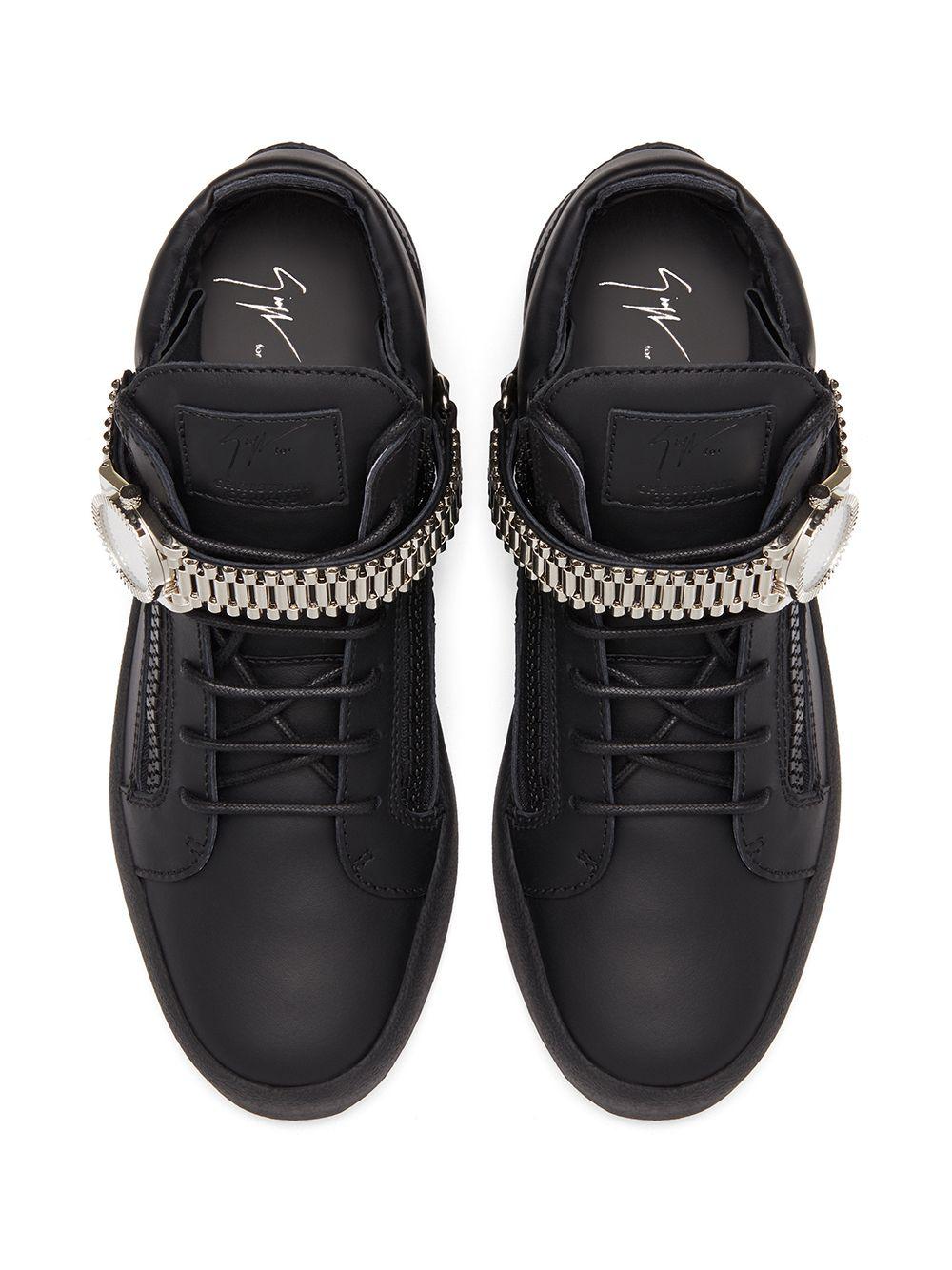 Giuseppe Zanotti Watch Detail Sneakers in Black for Men - Lyst
