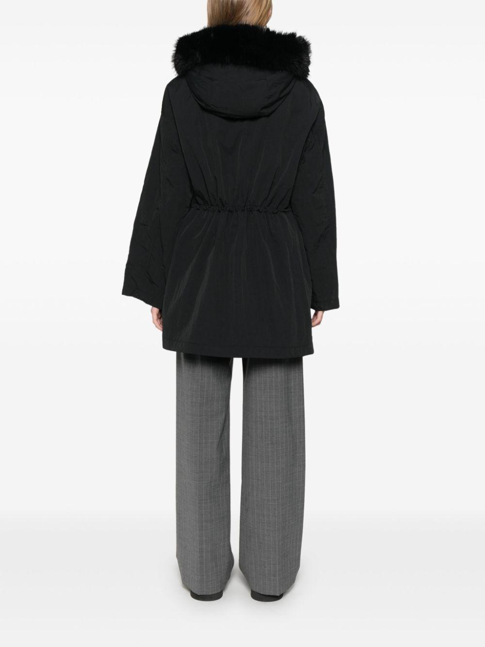 Emporio Armani レディース ブラック パーカーコート コート