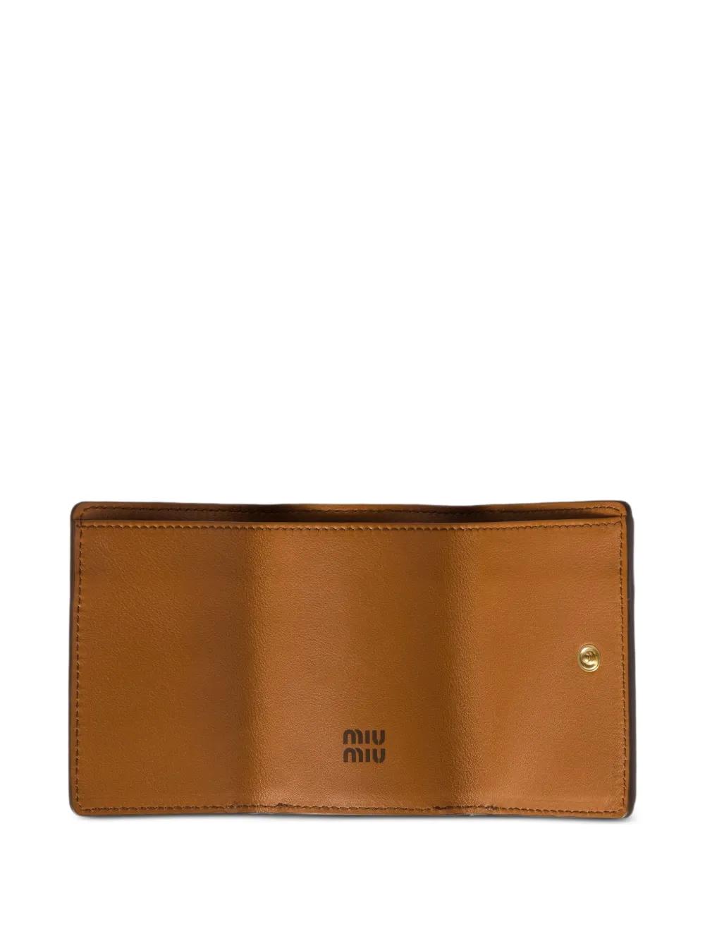 【ねなかゆ】Miu Miu Leather Wallet Leather wallet Miu Miu Turquoise in Leather - 41797183