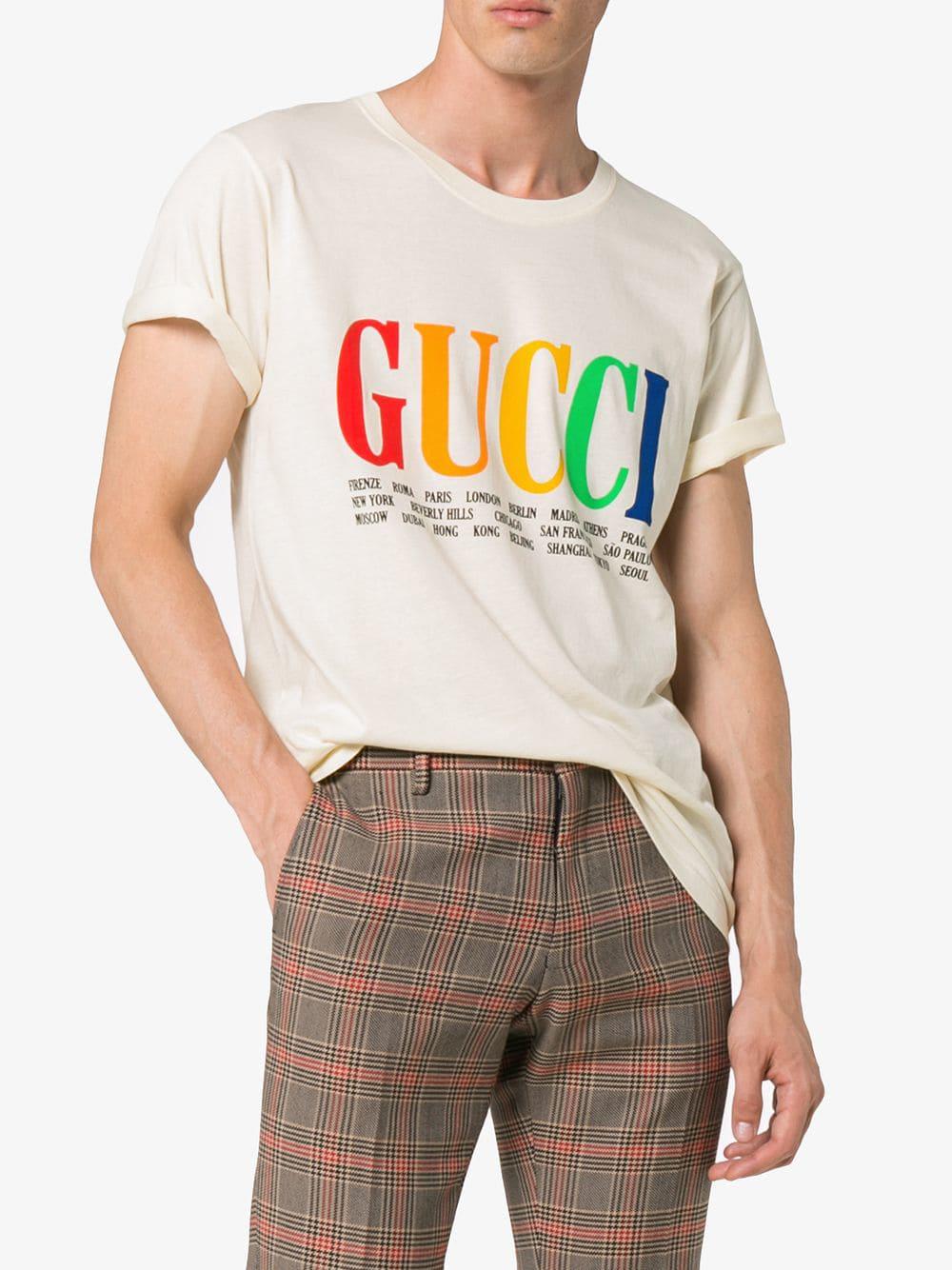 Gucci rainbow cities t shirt hotsell