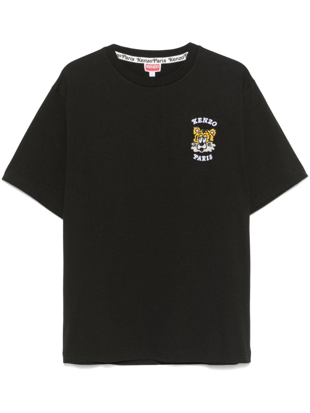 KENZO レディース ブラック ロゴ Tシャツ トップス