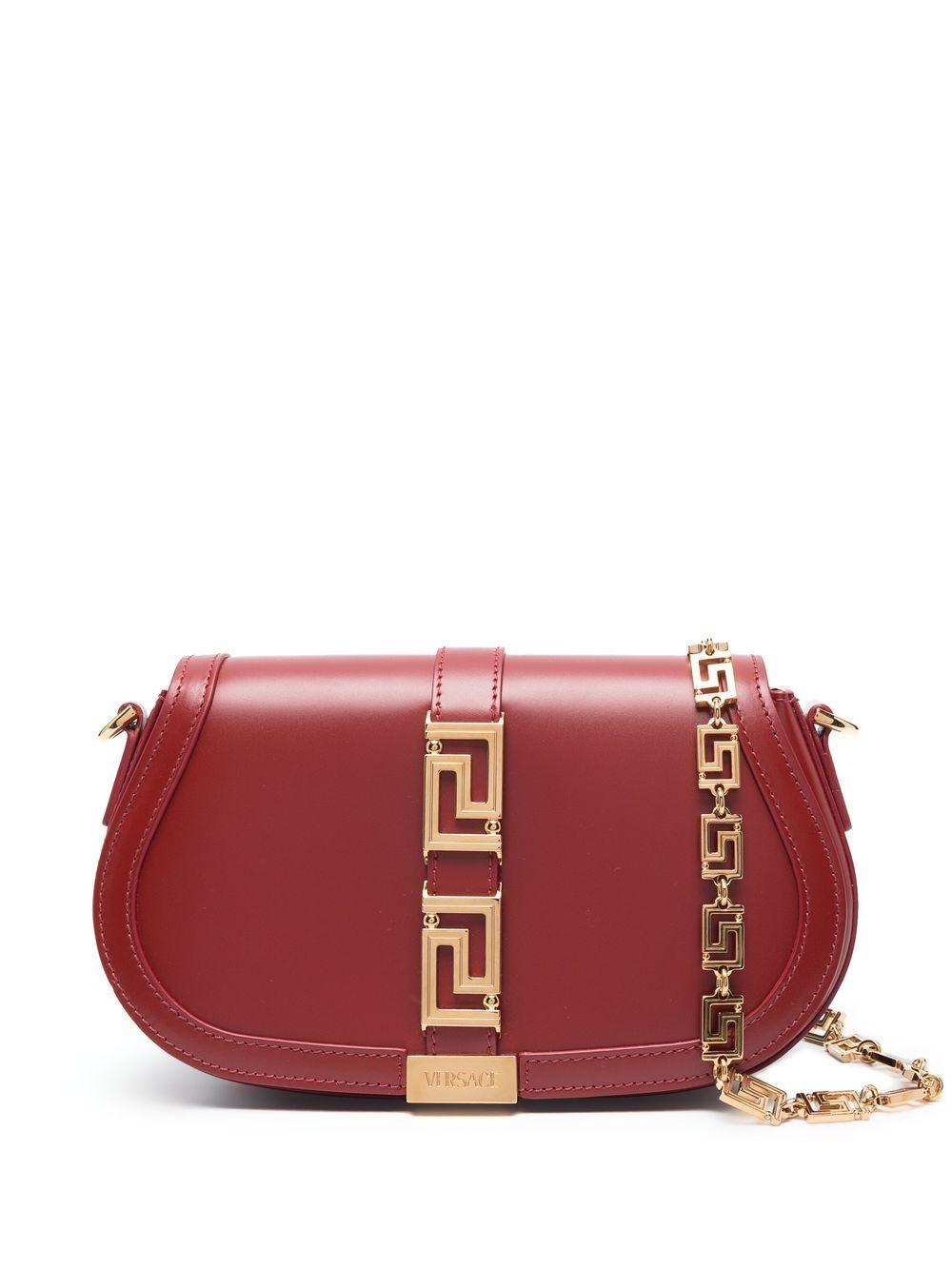 Versace Greca Goddess Shoulder Bag in Red | Lyst