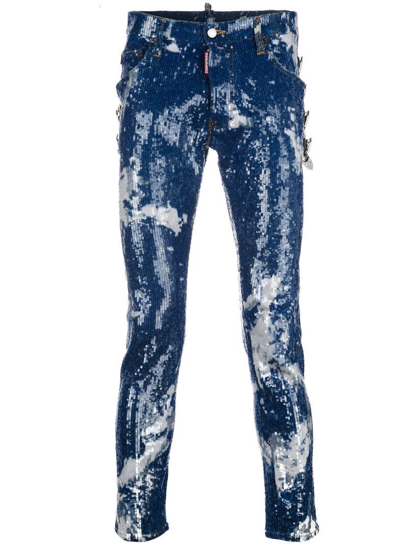 mens sparkly jeans