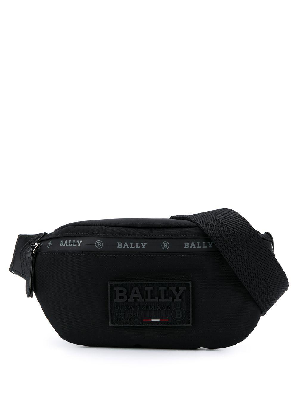 Bally Logo Print Belt Bag in Black for Men - Lyst