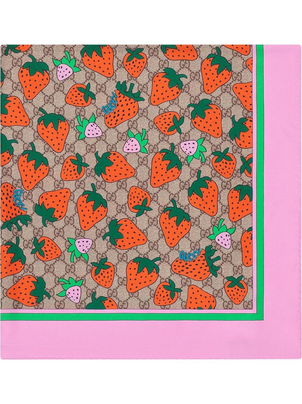 Gucci scarf store strawberry