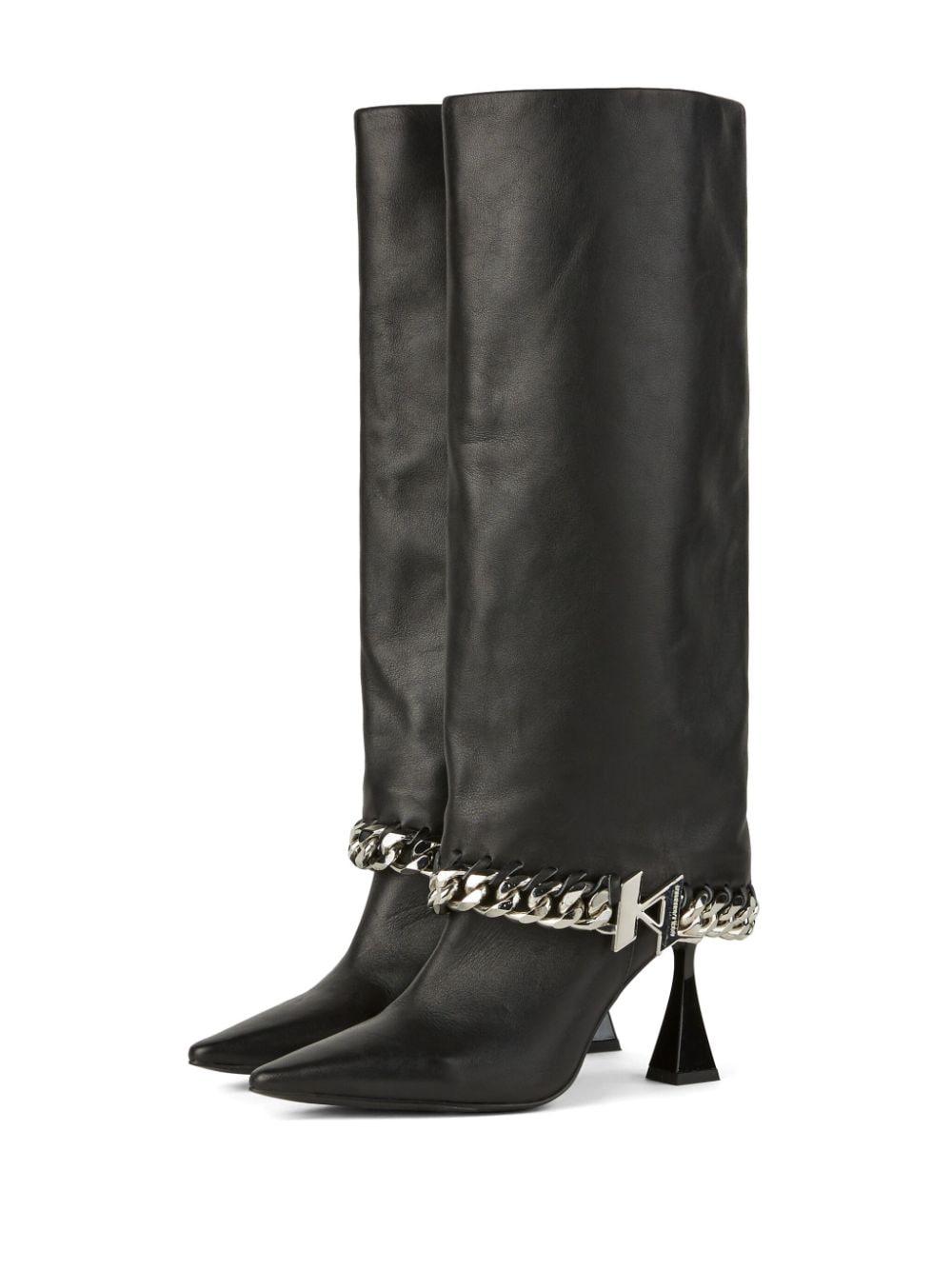 Karl lagerfeld deals thigh high boots
