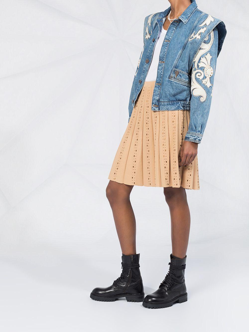 Sandro Kevin Studded Denim Jacket in Blue Lyst UK