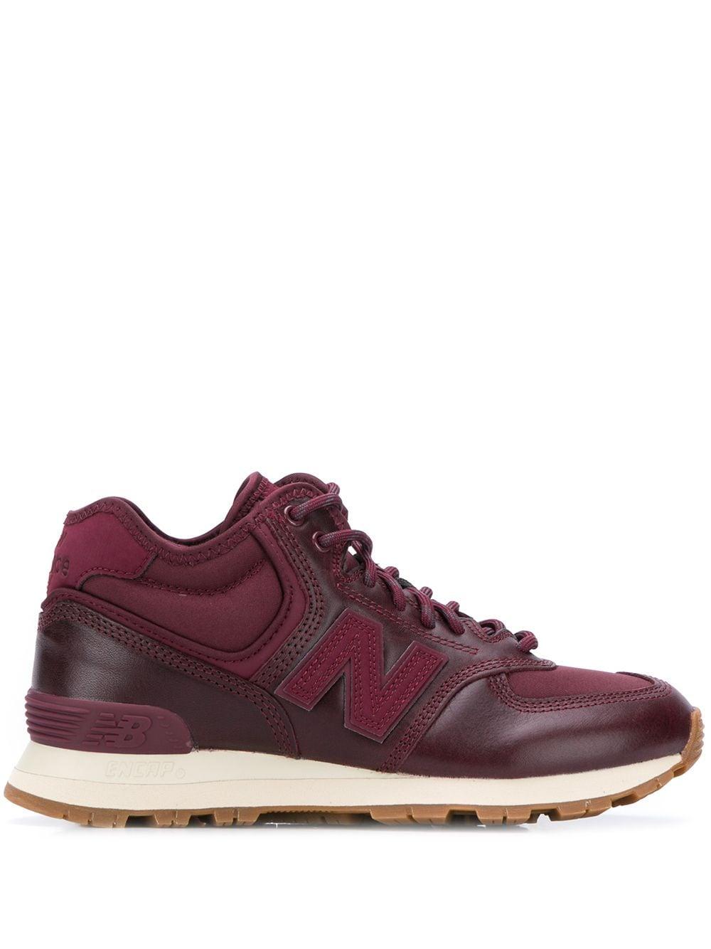 New Balance Leather Wh574 Sneakers in Purple - Lyst