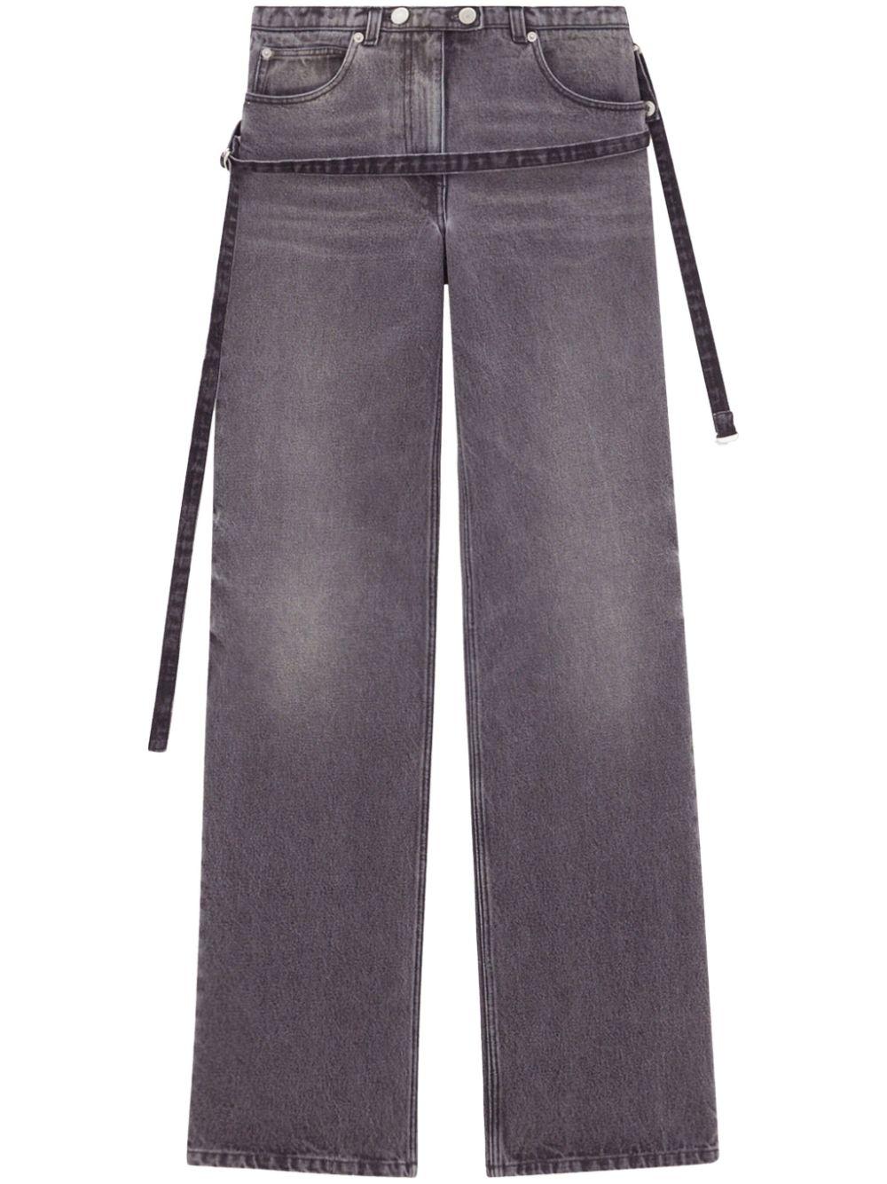 courreges ミッドライズ　ストレートジーンズ Courrèges ミッドライズ ストレートジーンズ | ブルー | FARFETCH JP