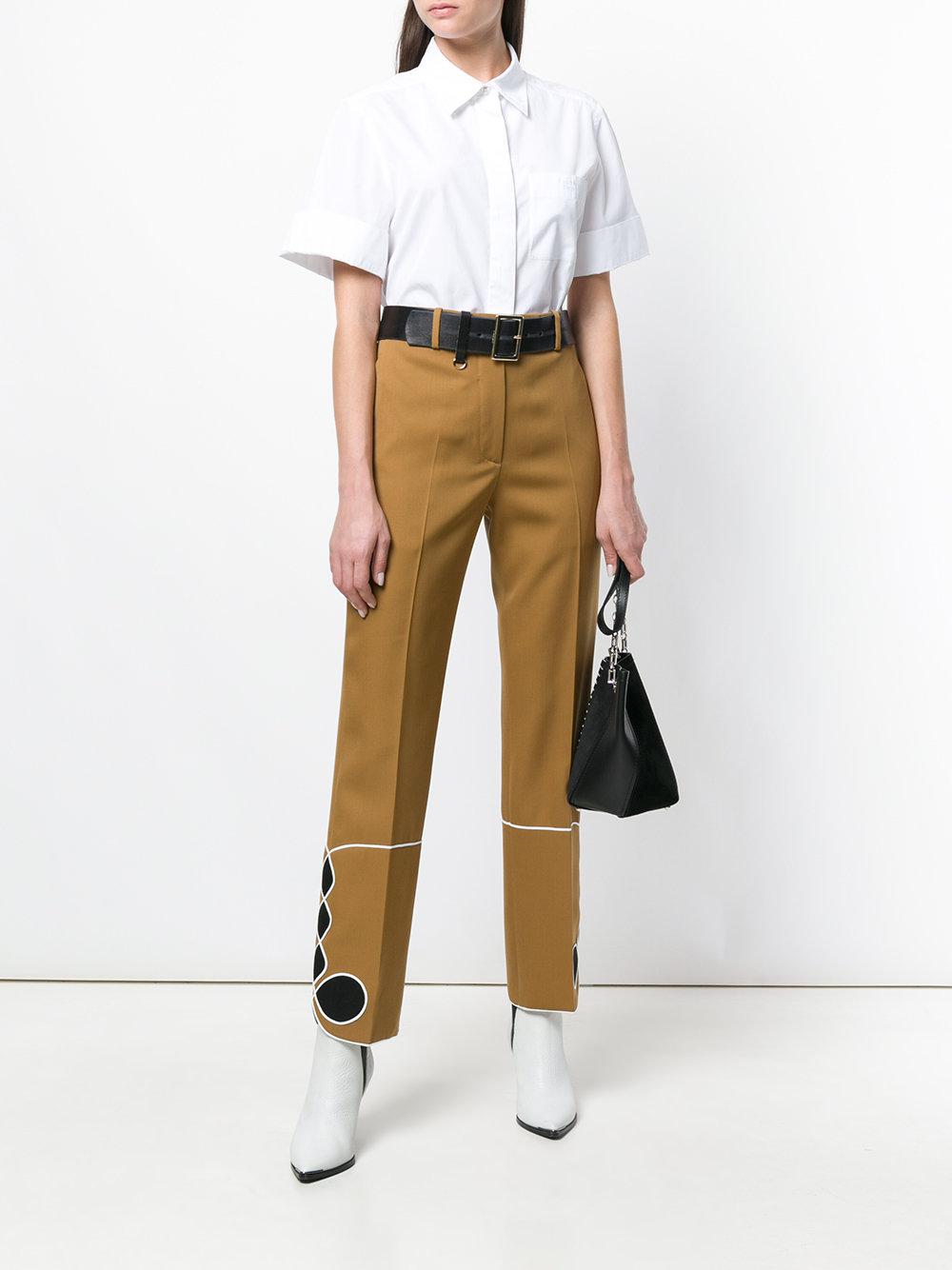 CALVIN KLEIN 205W39NYC Cotton Mariachi Trousers in Brown | Lyst
