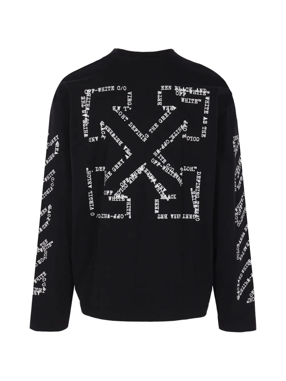 Off-White c/o Virgil Abloh 長袖カットソー Off-White c/o Virgil Abloh Long-Sleeve Graphic T-Shirt in Black