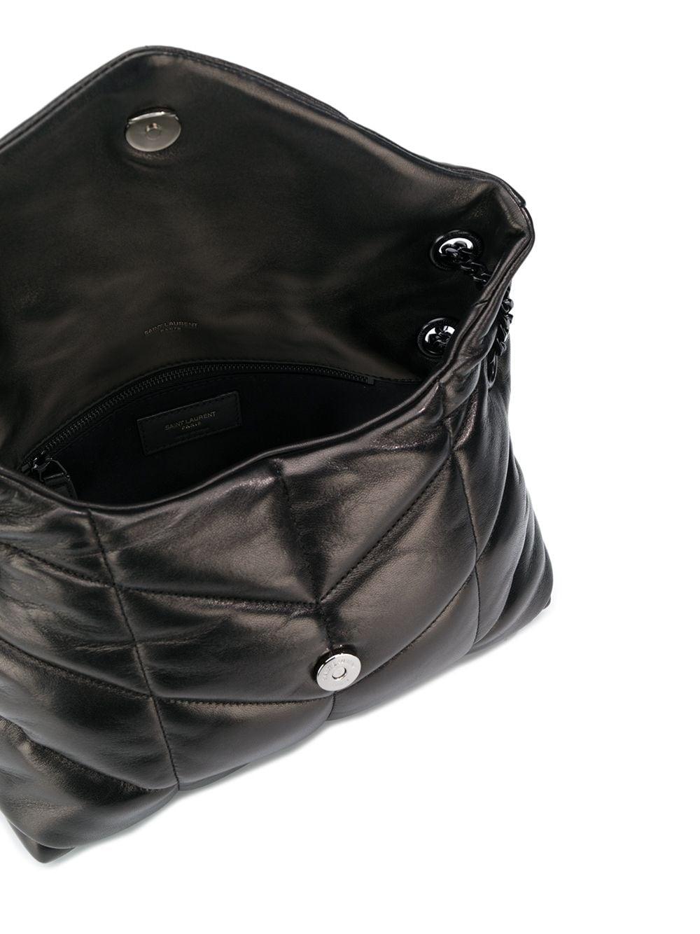 Saint Laurent Small Loulou Puffer Shoulder Bag - Black