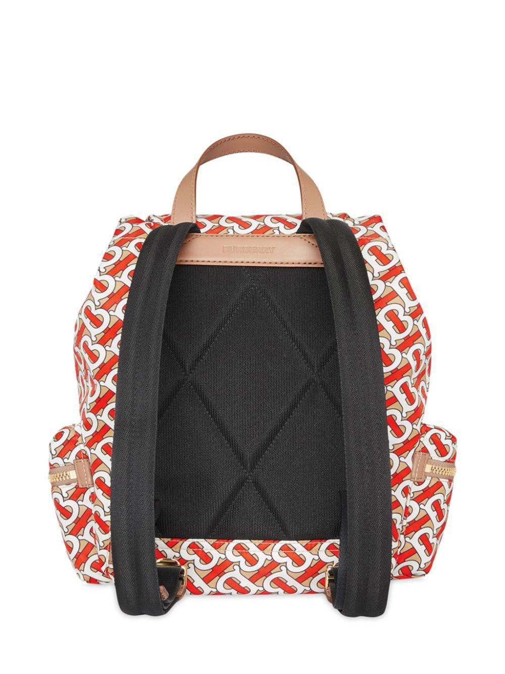 Burberry Synthetic Red Medium Rucksack In Monogram Print Nylon | Lyst
