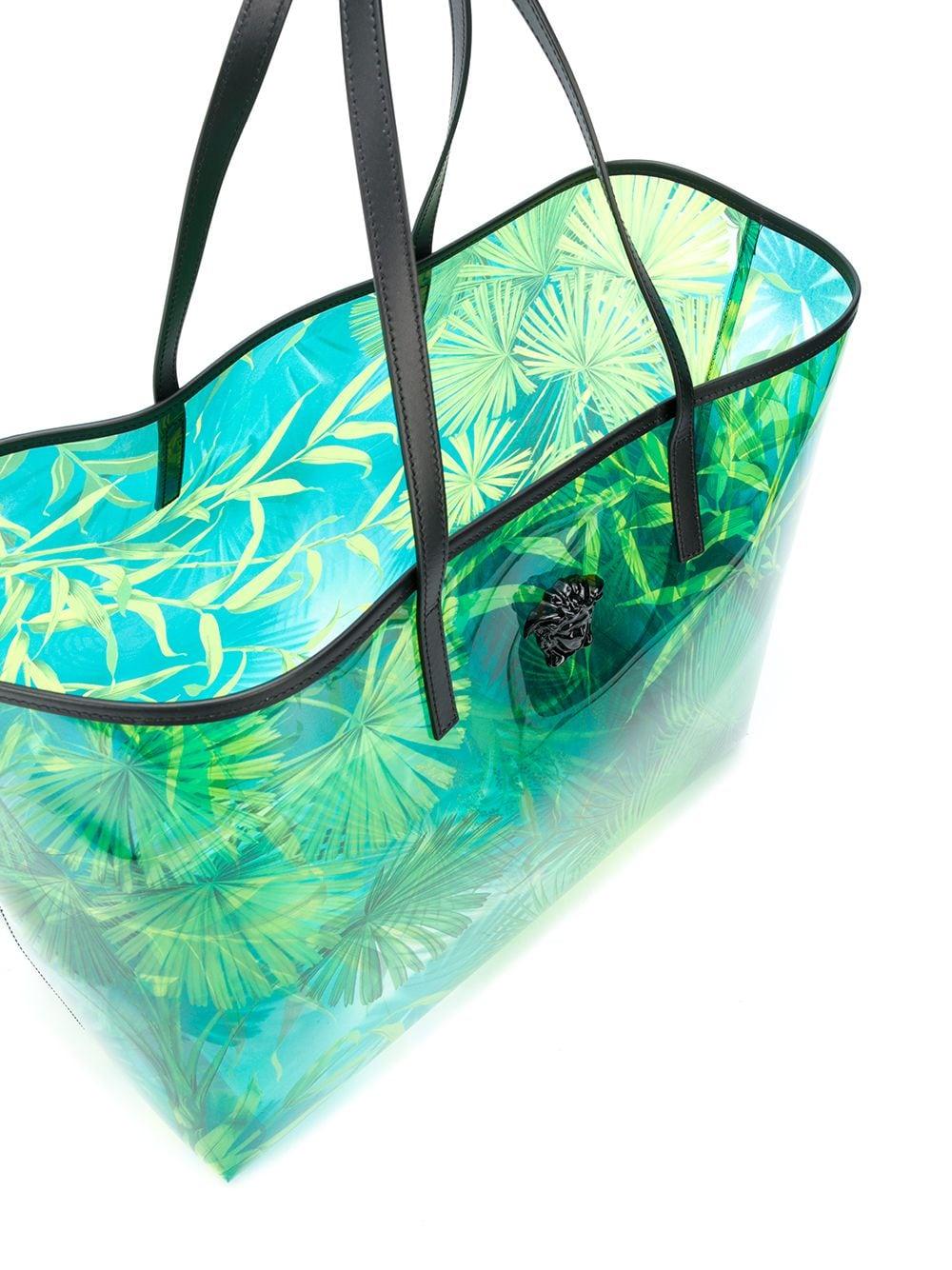 Versace Jungle Print Tote Bag in Blue 