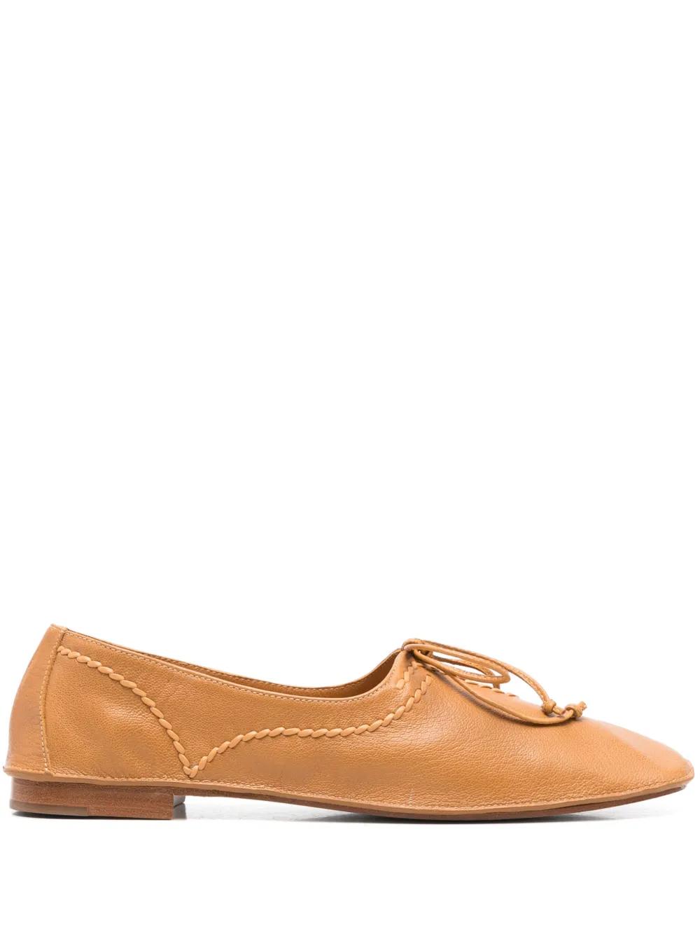 フラットシューズ Hereu Brown Leather Derby Shoe ブラウン Hereu フラットシューズ レディース | Lyst