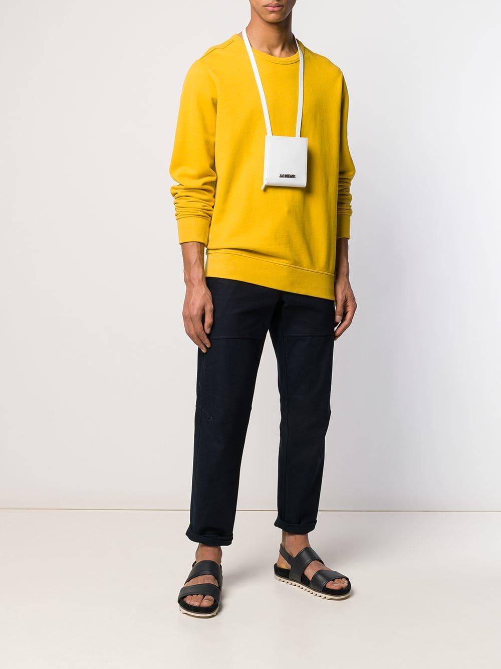 Jacquemus Leather Logo Bag in White for Men Lyst