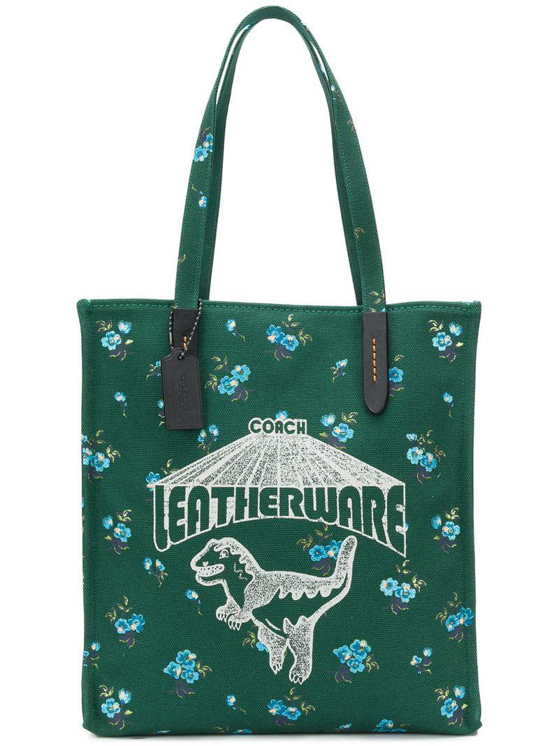 coach green tote