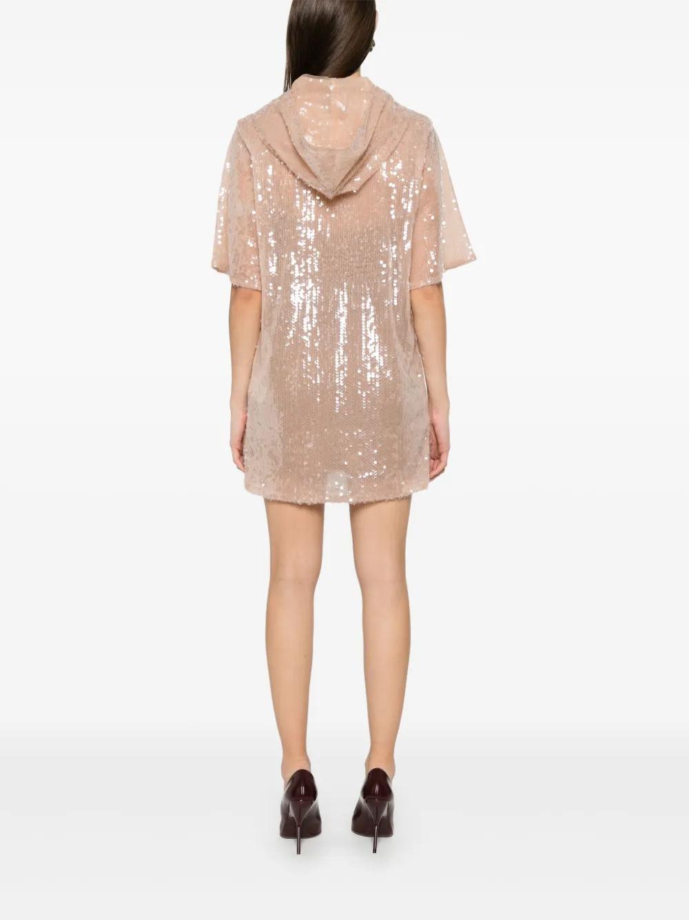 【Giuseppe Di Morabito】アルパカ混ニットミニドレス Embellished bustier mesh gown in silver - Giuseppe Di