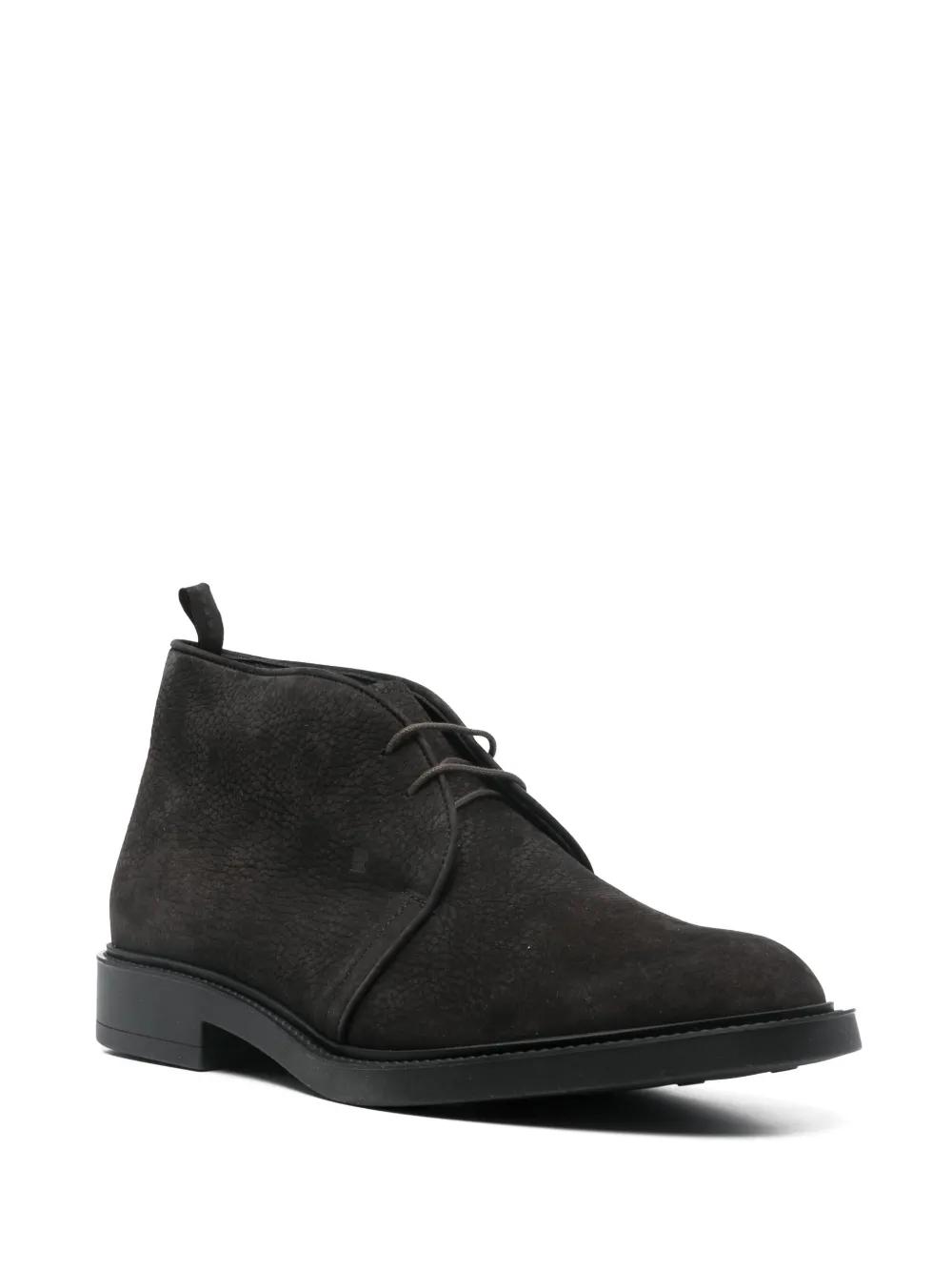 Fratelli Rossetti Mens Black Leather Chukka Ankle Boots Lace-Up Made In Italy 9M Fratelli Rossetti Moc-Sewn Split Toe Ankle Boots in Smooth  main image 4