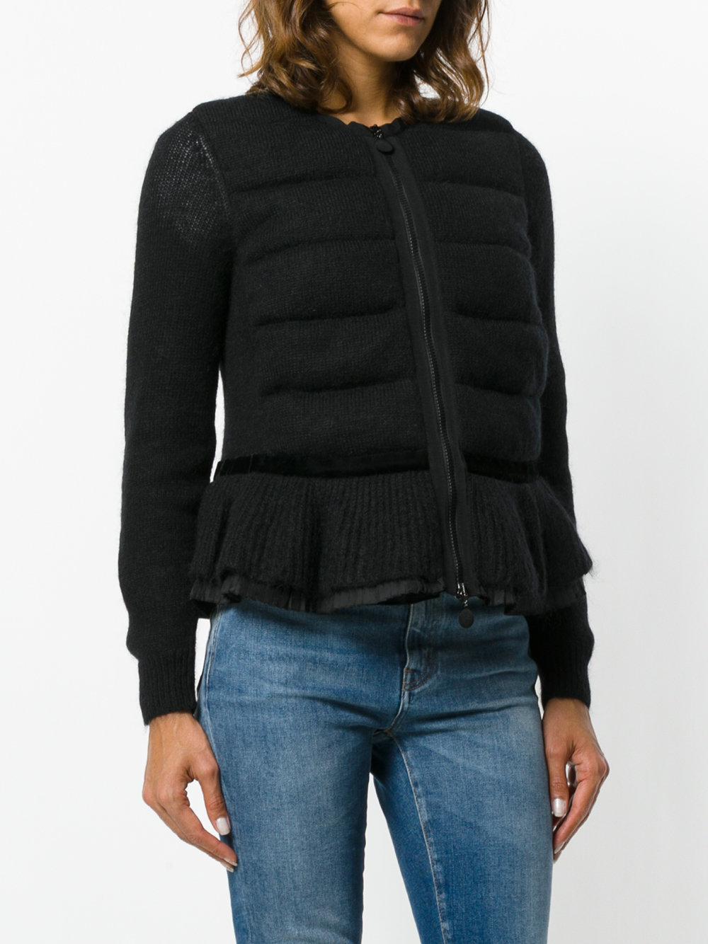 Moncler Wool Padded Knit Jacket With 