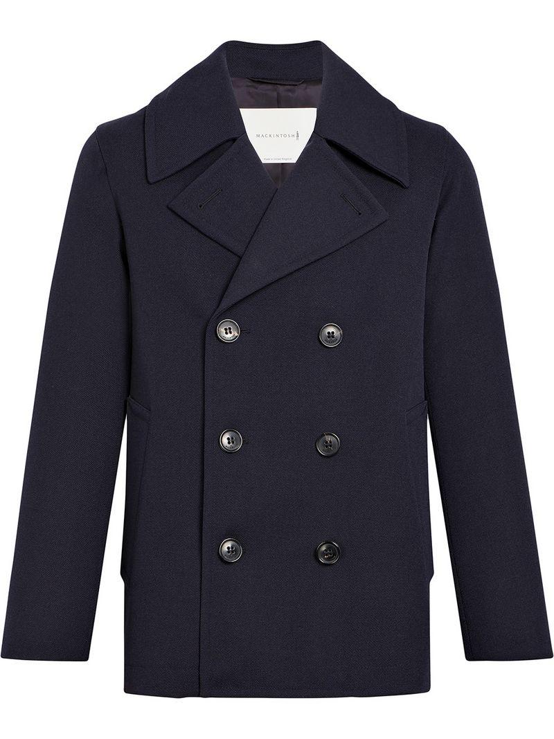 Mackintosh Navy Wool & Cashmere Pea Coat Gm-119f in Blue for Men - Lyst