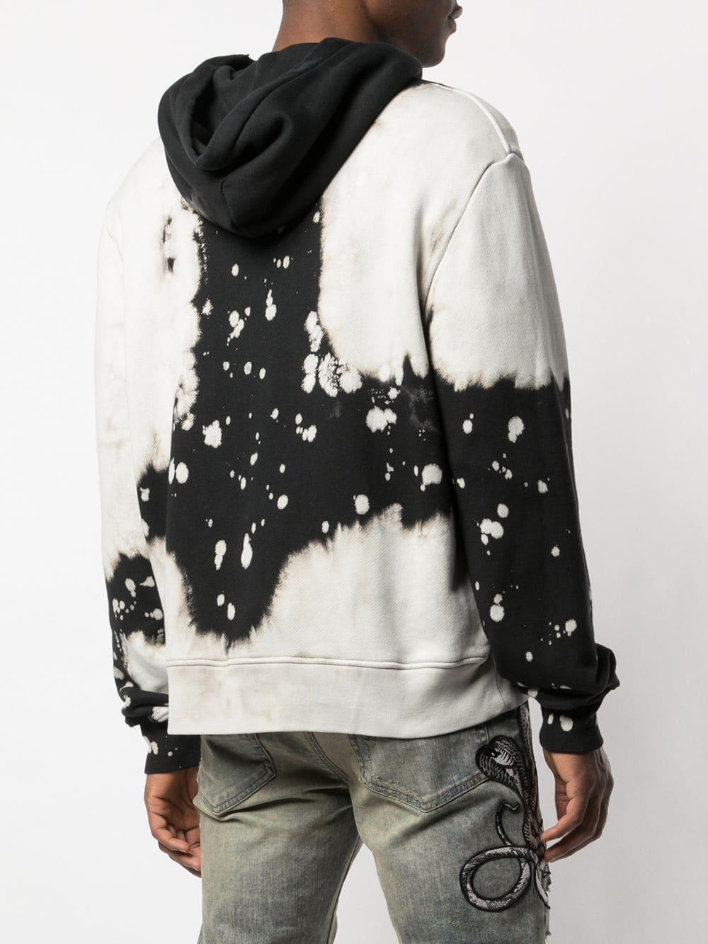 Amiri Cotton Bleached Effect Zip Hoodie in White for Men Save 14 Lyst