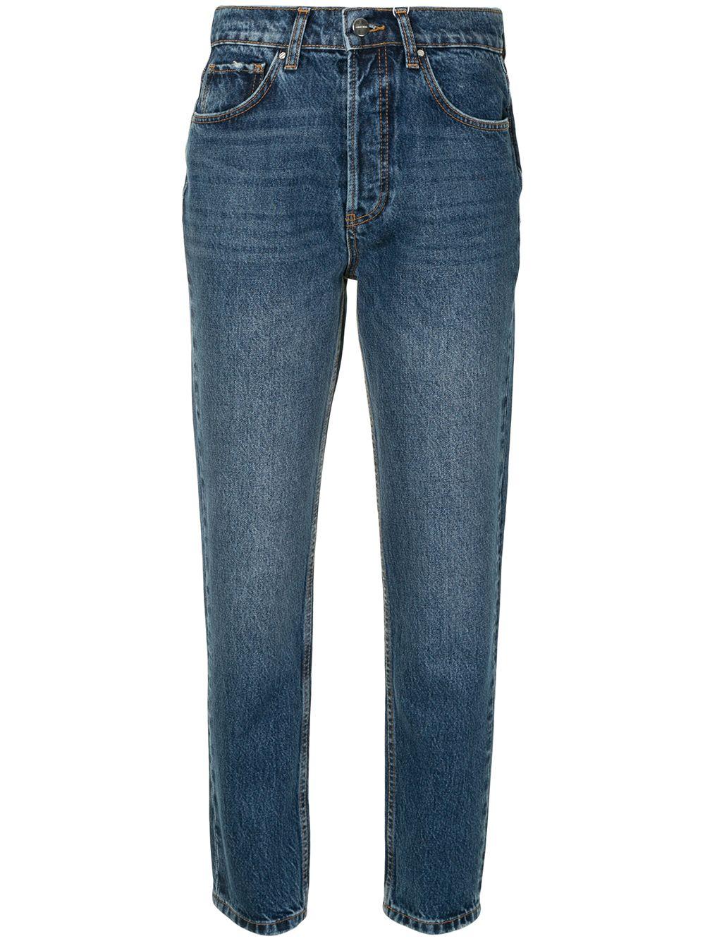 Anine Bing Denim Sonya High-rise Straight Jeans in Blue - Lyst