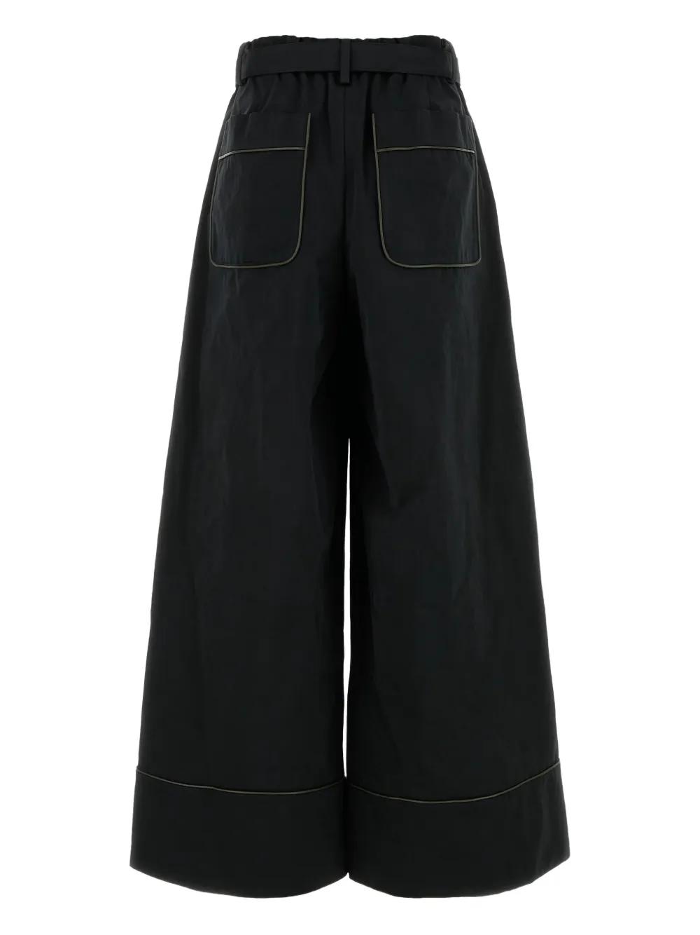 パンツ SACAI Embroidered Wool Wide-Leg Pant Sacai Embroidered Wool Wide-Leg Pant Striped Design – LOZURI®