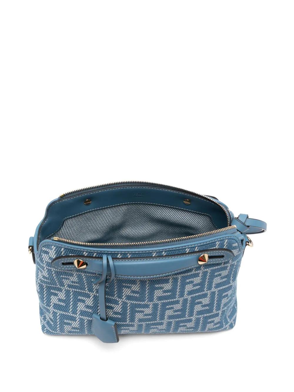 Fendi Denim-Effect Ff Jacquard By The Way Soft Medium Bags