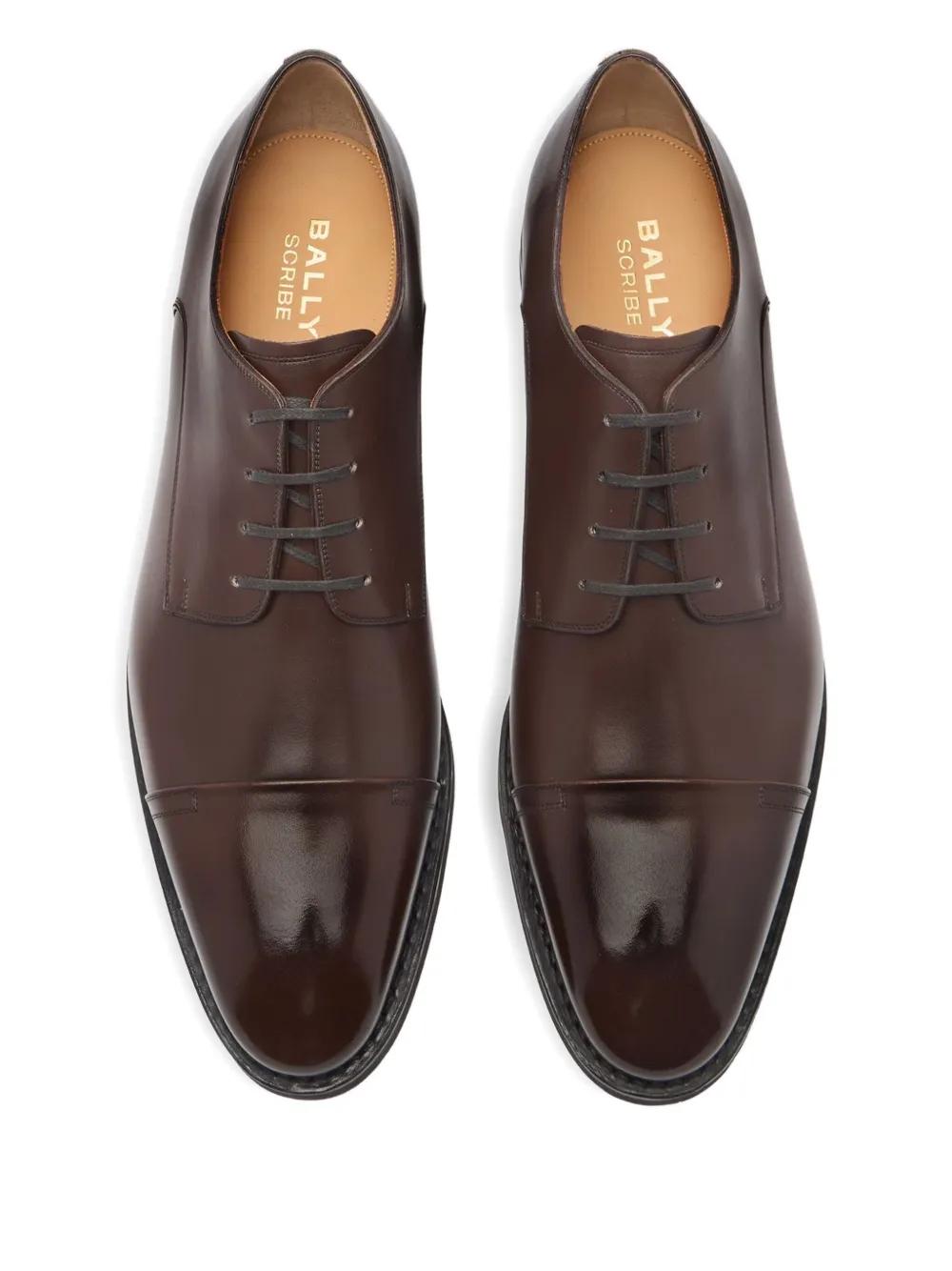 Bally Scribe Un Leather Derby Shoes in Brown for Men | Lyst