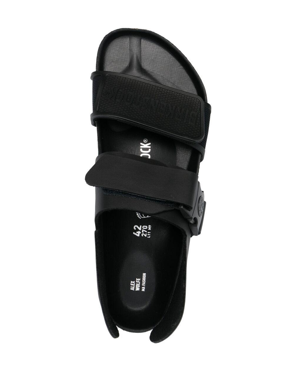 Birkenstock Leather Rotterdam Moto Boot Sandals in Black for Men | Lyst