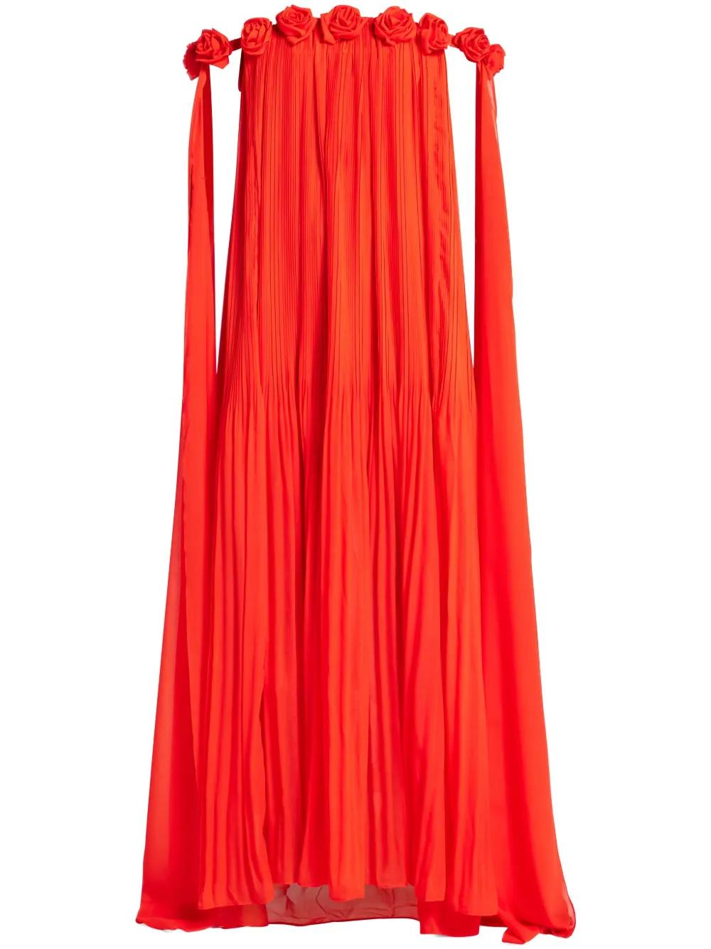 leo lin camilla dress LEO LIN Camilla strapless pliss-georgette gown