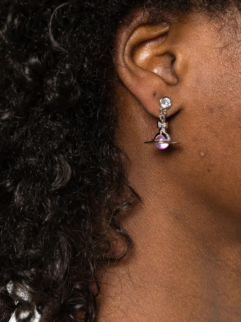 Vivienne Westwood New Petite Orb Drop Earrings in White | Lyst