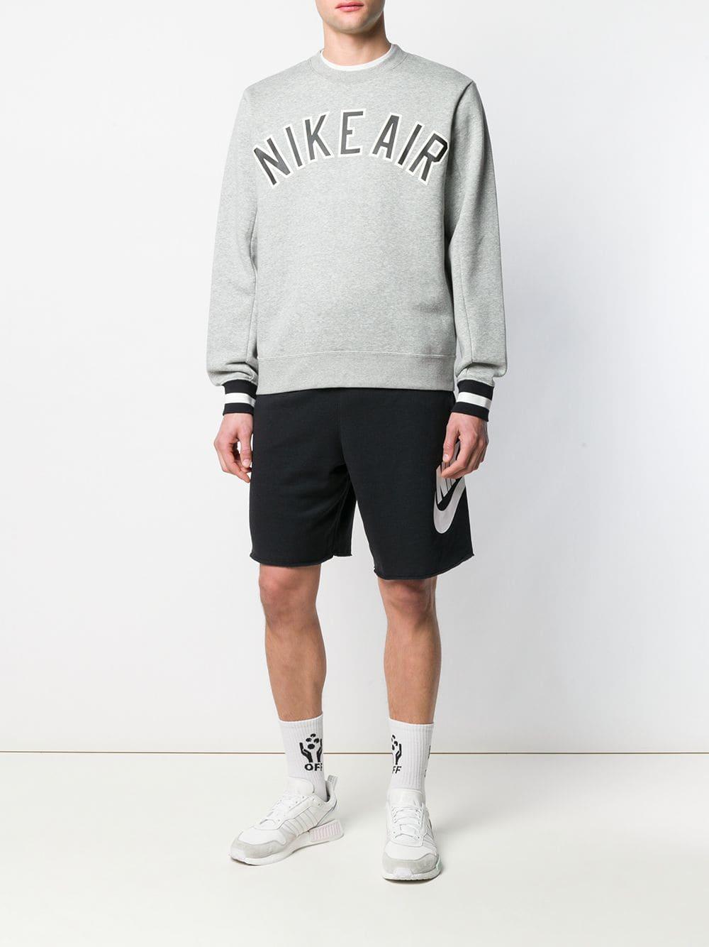 Nike Denim Air Logo Sweatshirt in Grey (Gray) for Men | Lyst