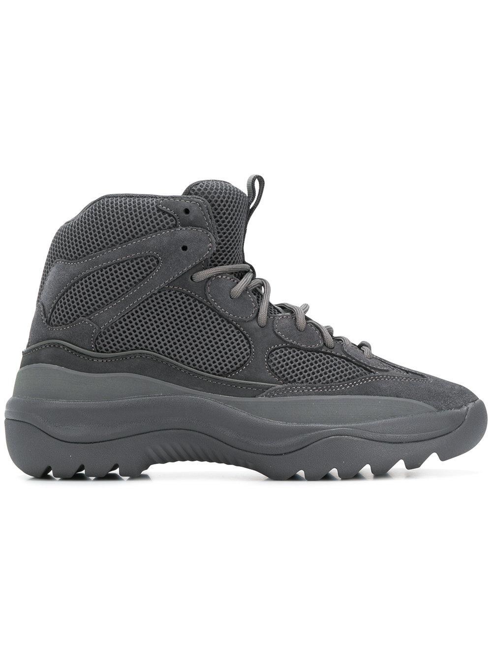 Yeezy Leather Season 6 Desert Rat Boots in Grey (Gray) for Men | Lyst