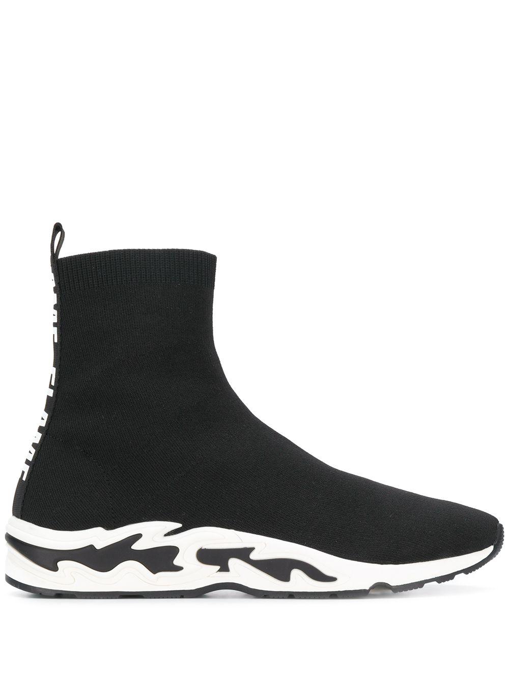 Sandro Flame Sole Sock Sneakers in Black | Lyst