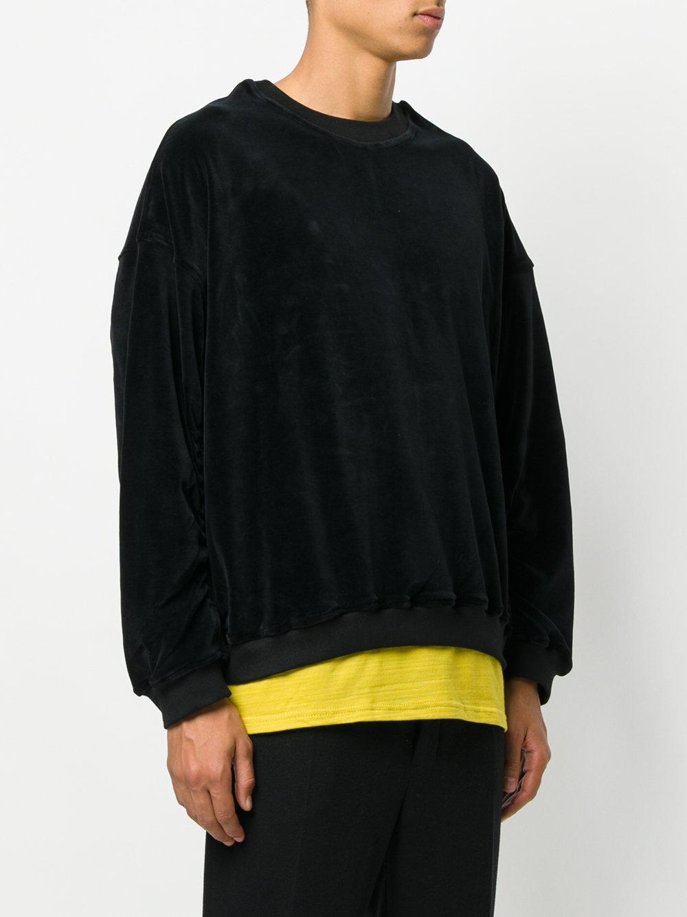 black velour sweater