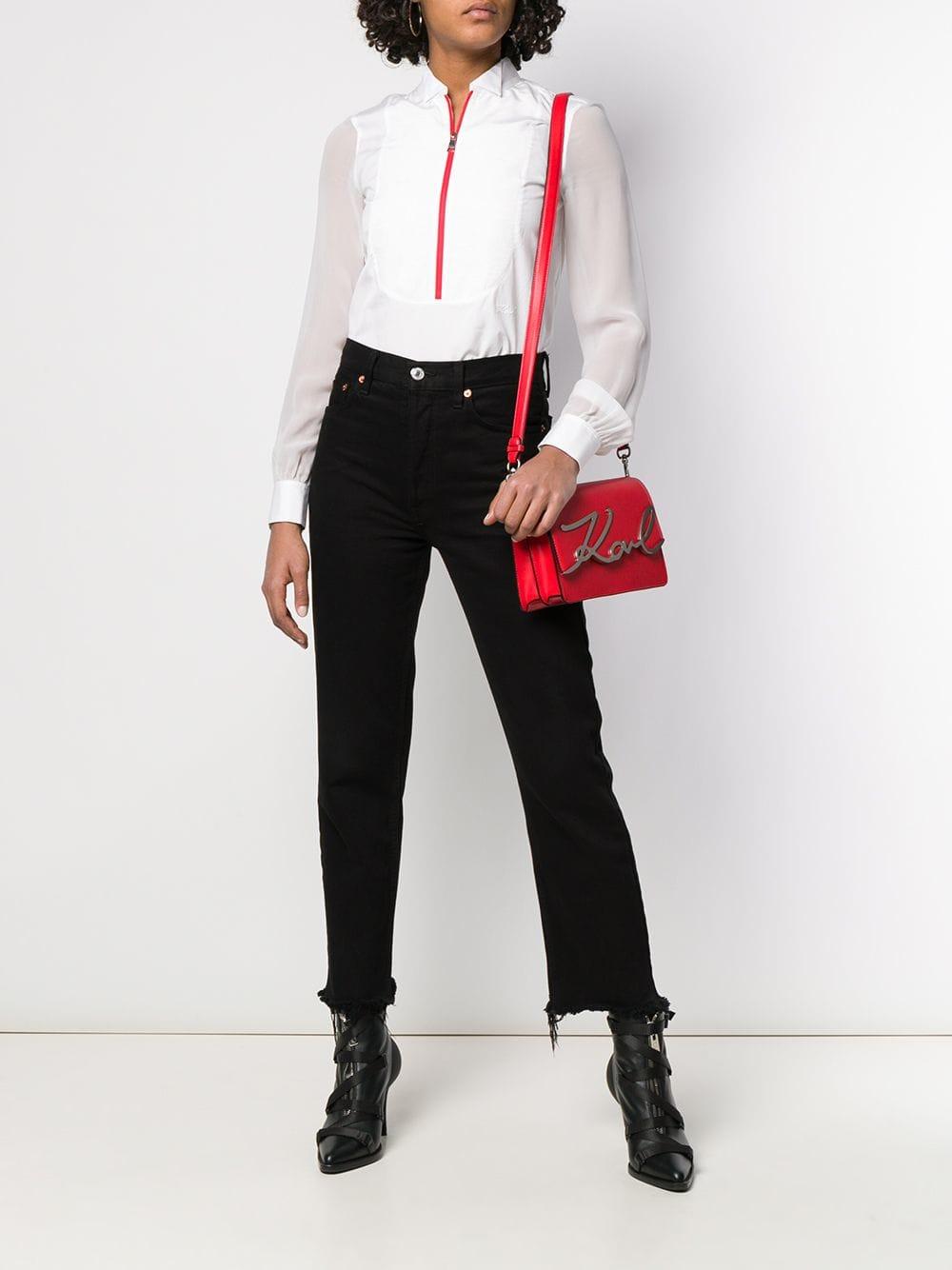 Sac karl lagerfeld signature rouge new arrivals