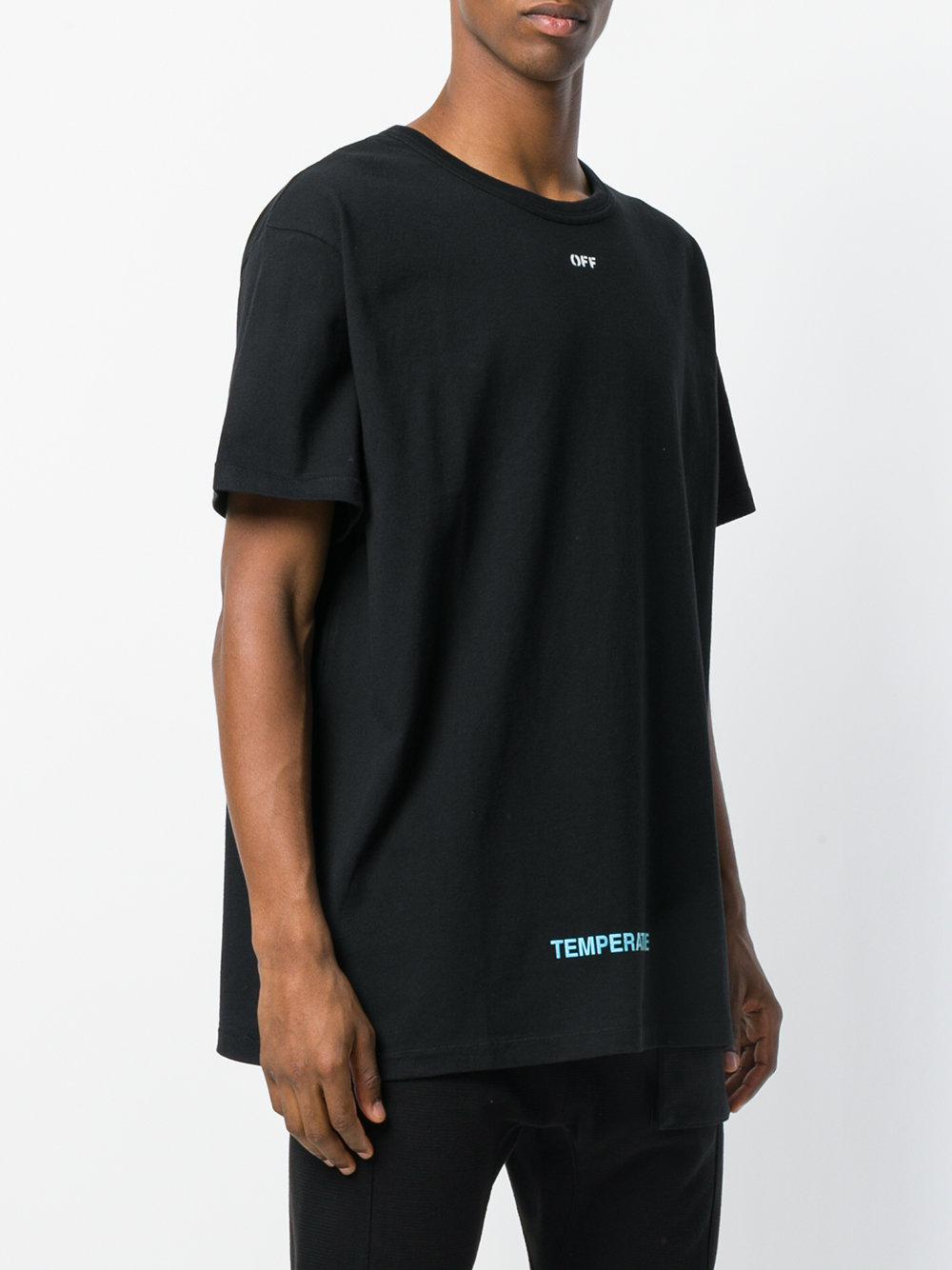 Off-White c/o Virgil Abloh Temperature T-shirt in Black for Men | Lyst