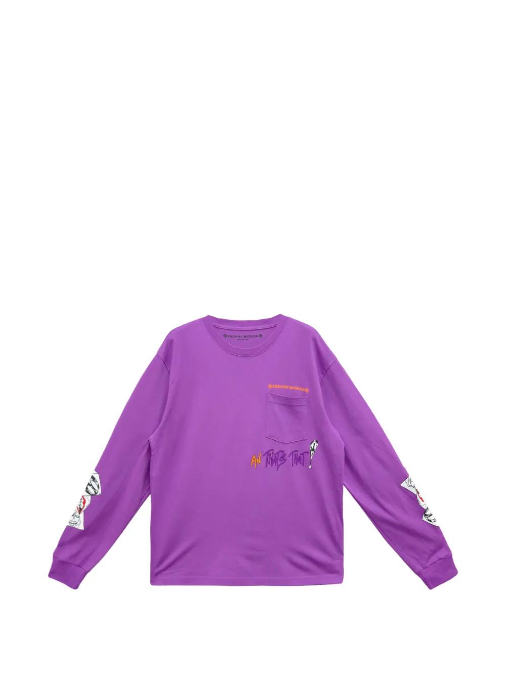 Chrome Hearts X Matty Boy Pocket Long-Sleeve T-Shirt in Purple for