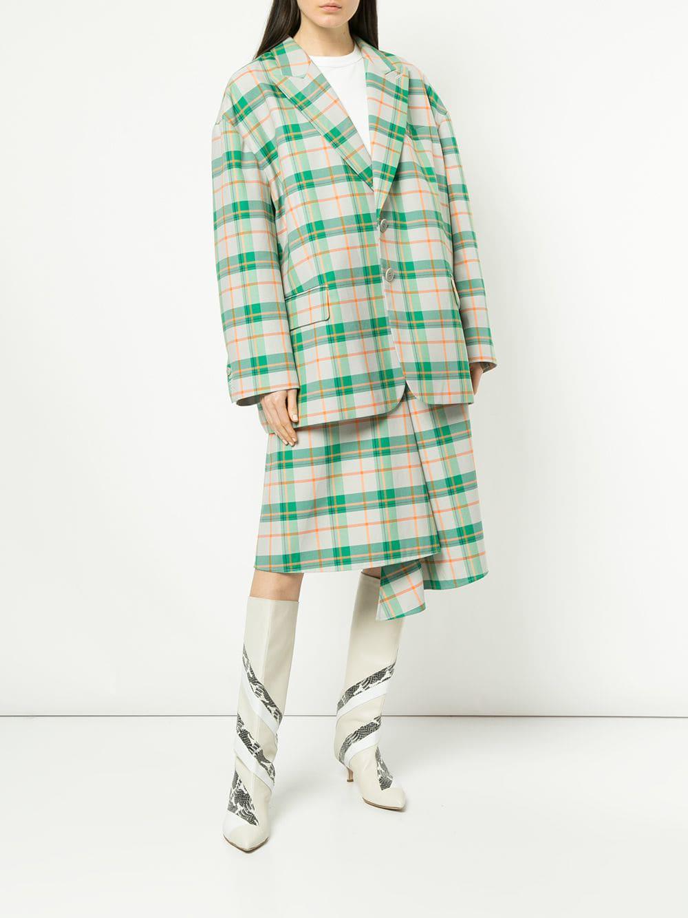 tibi plaid blazer
