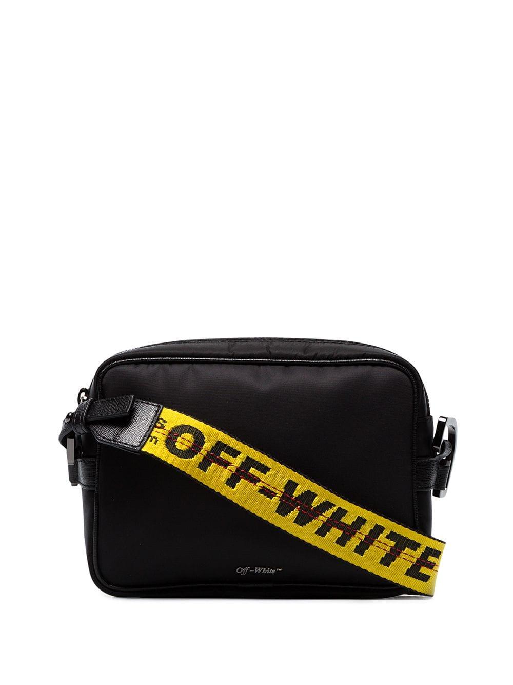 Off-White c/o Virgil Abloh Black Cordura Logo Print Cross-body Bag for Men
