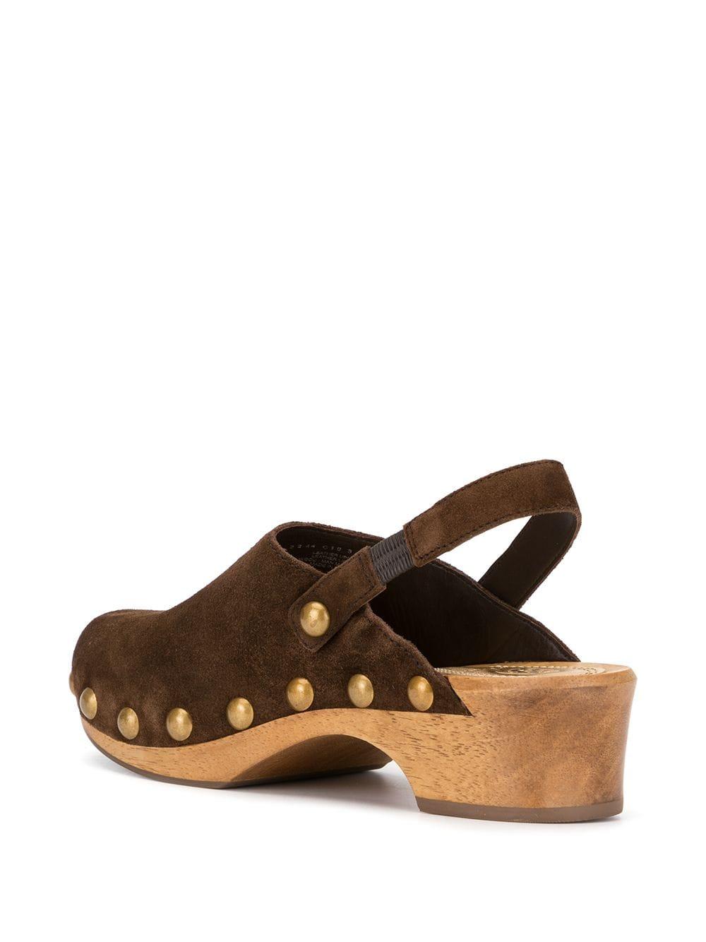 Tory Burch Blythe Studded Clogs in Brown | Lyst