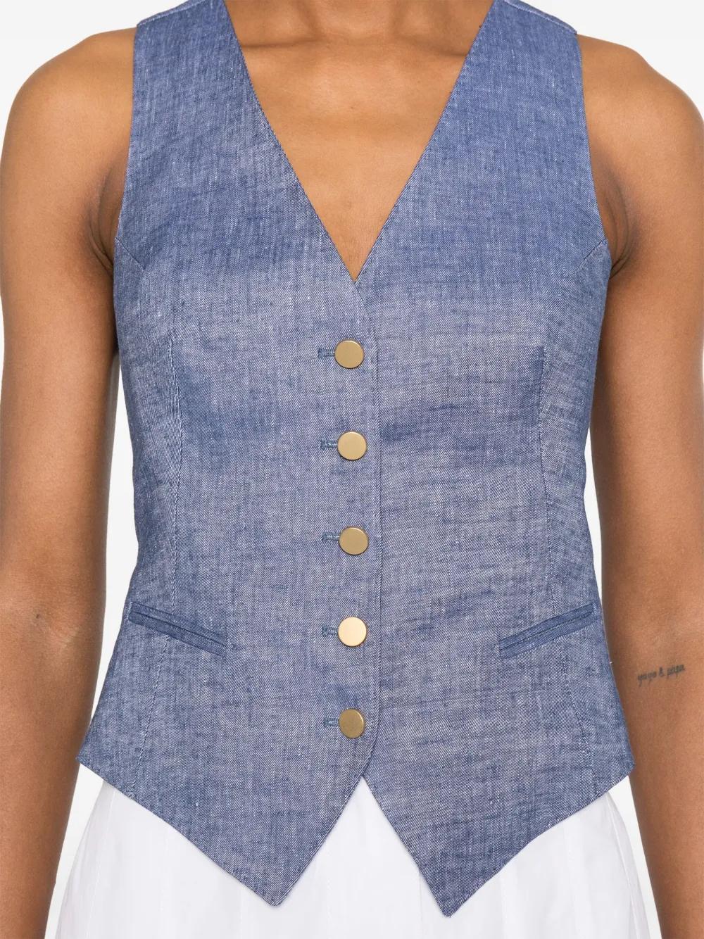 Tagliatore Gaelle Waistcoat in Blue | Lyst