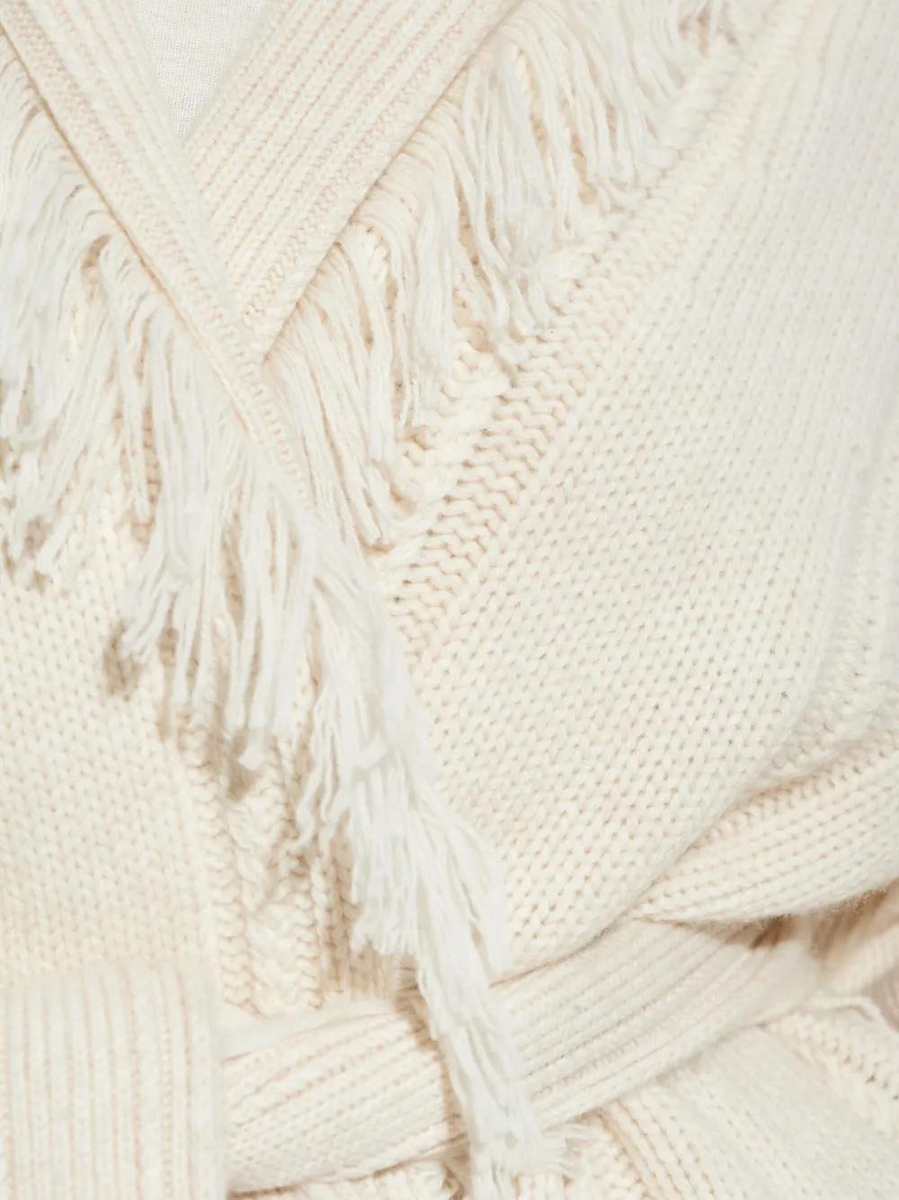 Riu shoulder belt fringe knit ホワイト Becca Oversized High Roll Knit Pullover, White – SourceUnknown